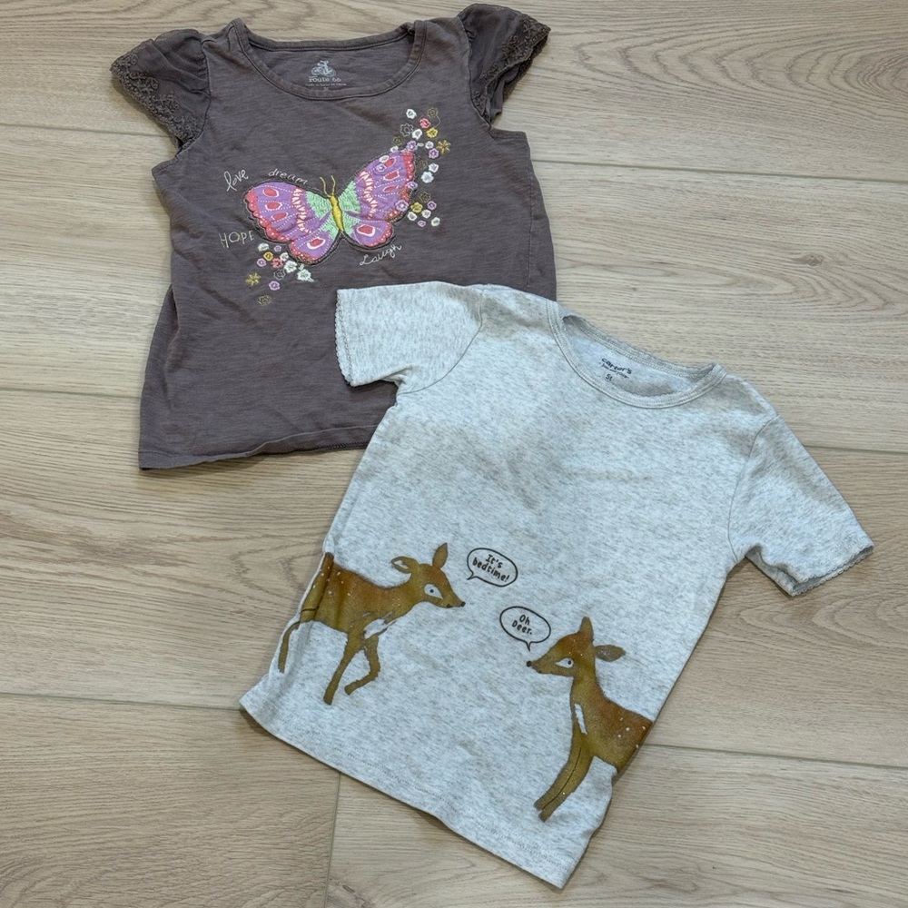 Lot Girls (5T) 2 Short Sleeve Ts & Dress